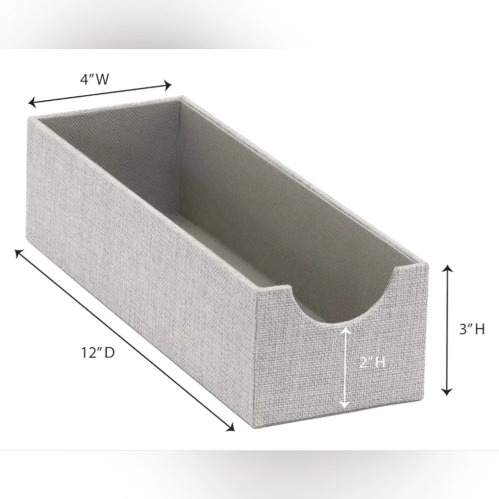 New in box! Household Essentials narrow gray organizer trays set of 2